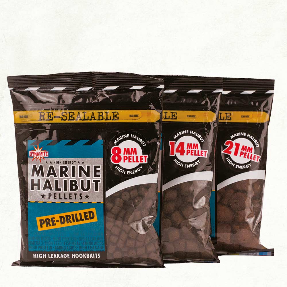 Dynamite Marine Halibut Pre Drilled Pellets 350gr